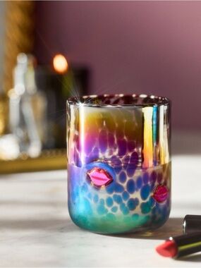 Anthropologie The Marquee Icon Juice Glass Red Lips New In Box